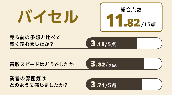 バイセルのレーダーチャート